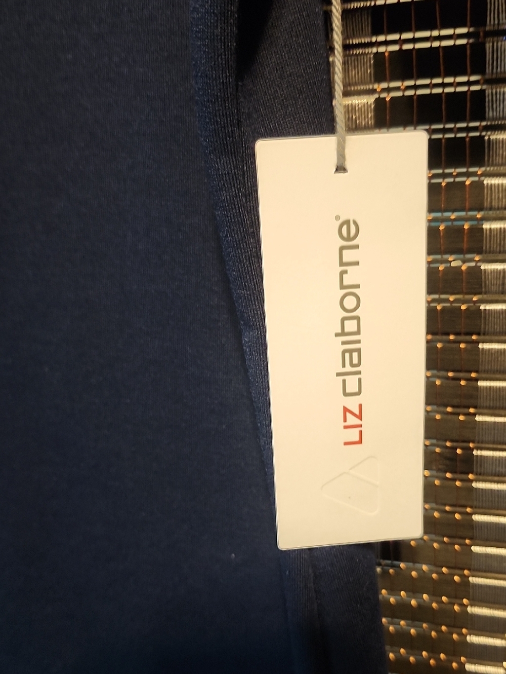 Liz Claiborne Navy Blouse Sz M - Picture 6 of 8